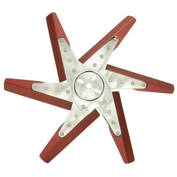 Derale High Performance Flex Fan 18 Inch Red Blade Chrome Hub