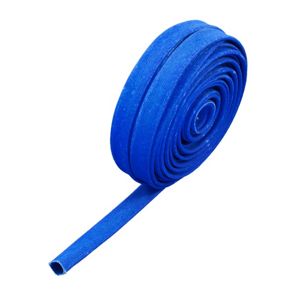 Blue High Temperature Protection Sleeving Expands 6-11mm Id x 7.5mt rated 650C
