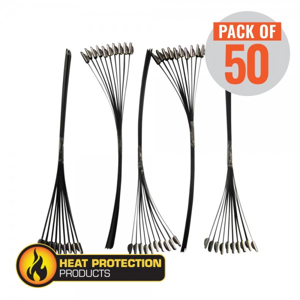 Exhaust Wrap Stainless Black Locking Ties 200mm (8 Inch) Long Heavy Duty Qty 50