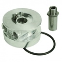 GM V8 1963-2007 Thermostatic Sandwhich Adapter with 1/2" NPT Ports Derale