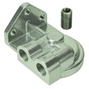 Single Left Port Remote Filler Mount 1/2"Npt ports, 3/4-16 Thread Derale