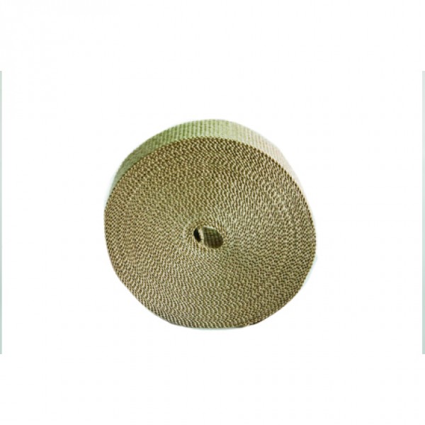 Fawn Coloured Exhaust Wrap 25mm(1") Wide x 30mt(100ft) Roll 650C Continuous