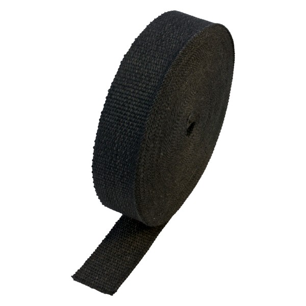 Black Coloured Exhaust Wrap 50mm(2") Wide x 30mt(100ft) Roll 650C Continuous
