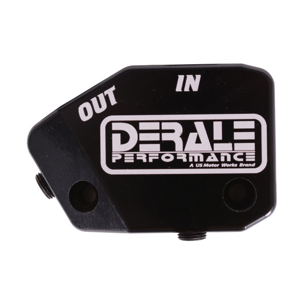Billet Black Aluminum LS Engine Non Thermostatic Adapter  -10 ORB Inlet/Outlet