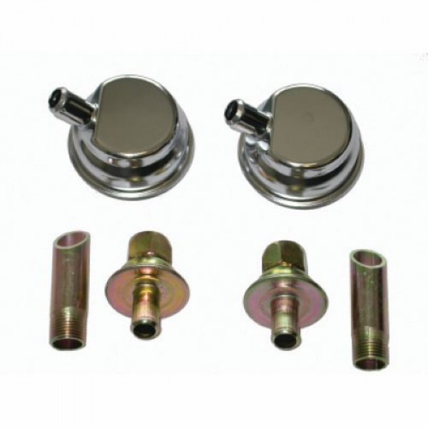 Crankcase Universal Evacuation System Chrome Weld In Tubes One Way Check Valves