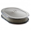 Oval Chrome Steel Air Cleaner 12" x 2" Holley Edelbrock Quadrajet Carter