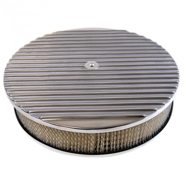 Full Finned Aluminium Air Cleaner 14" x 3" Holley Edelbrock Paper Filter