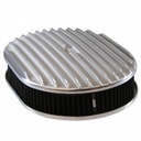 Oval Full Finned Air Cleaner 12" x 2" Holley Edelbrock Quadrajet Black Filter