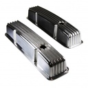 Valve Covers Alloy Chevrolet SB 283-400 Tall Finned Polish Nostalgic Baffled-pr