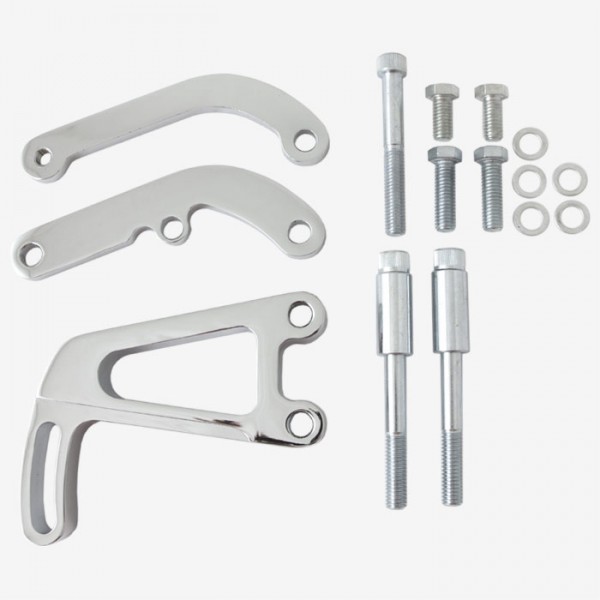 Power Steering Pump Polished Aluminium Bracket Kit Chevrolet Sm Block Lwp