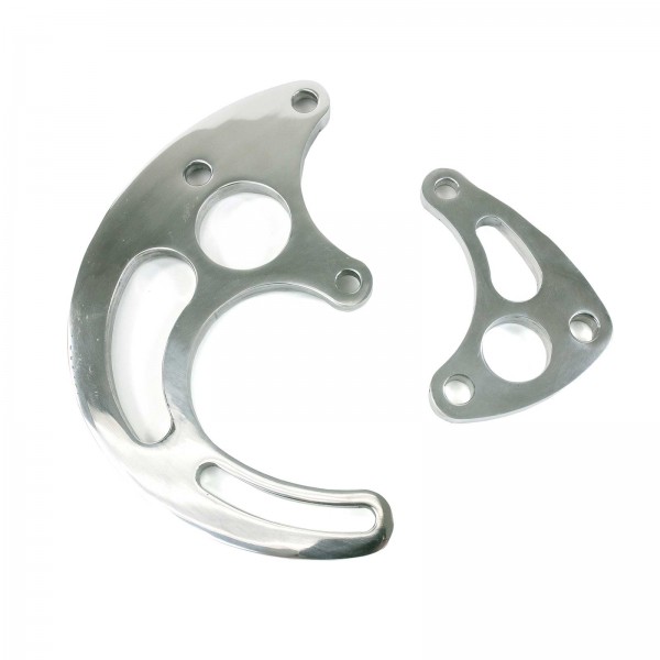 Power Steering Pump Polished Aluminium Bracket Set Chevrolet Sm Block Lwp