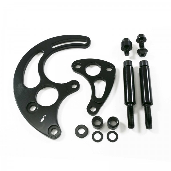 Power Steering Pump Black Aluminium Bracket Set Chevrolet Sm Block Lwp