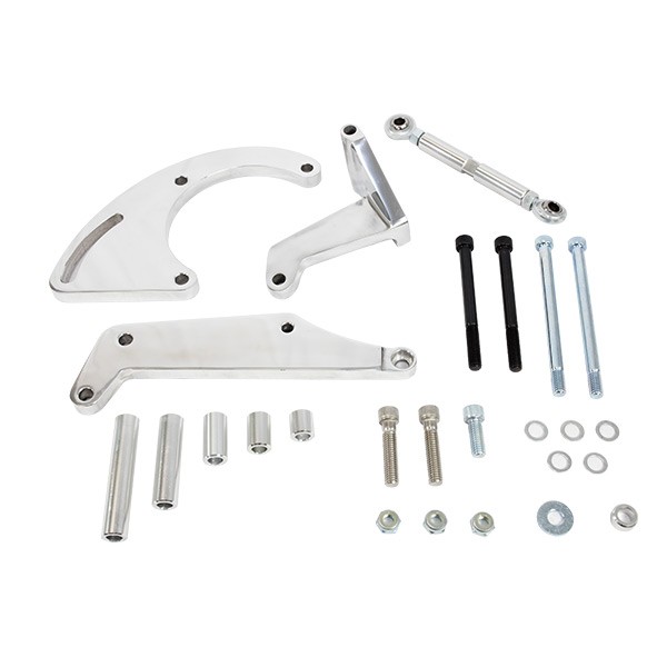 Air Conditioning Bracket Kit Polished Aluminium Chevrolet Sm Block Lwp
