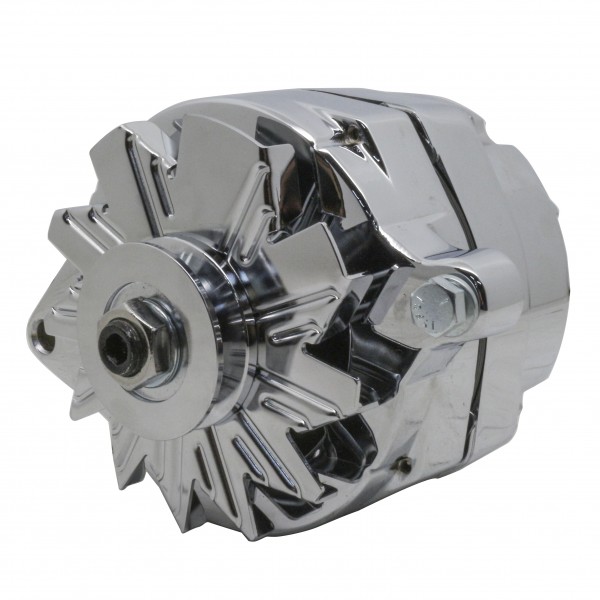 Alternator Ford 1966-91 V6 V8 Chromed 110 Amp 1 Wire Built in Regulator