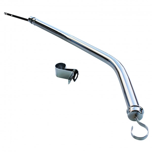 Transmission Dipstick Tube Ford C6 Dipstick + Tube Chrome Finish Push In