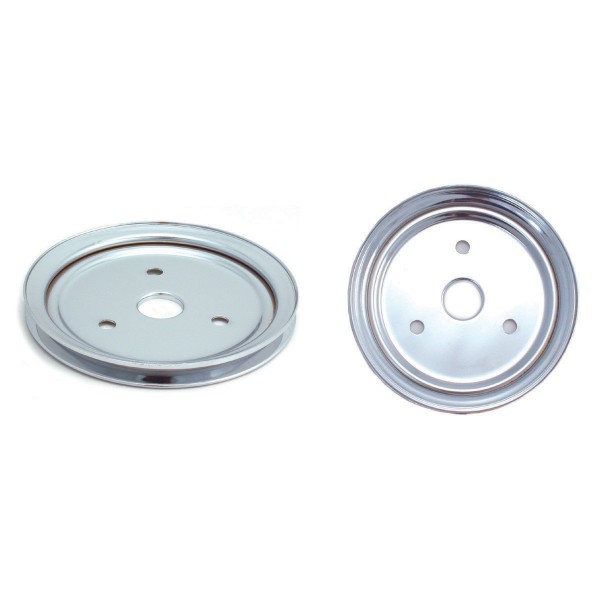 Pulley Crankshaft Single Groove Swp Chromed Steel Small Block Chevrolet 265-400