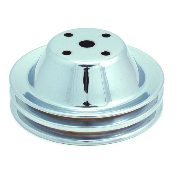 Pulley Water Pump Double Groove Lwp Chrome Steel Small Block Chevrolet 265-400