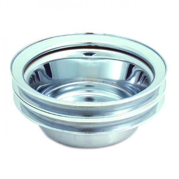 Pulley Crankshaft Double Groove Lwp Chrome Steel Small Block Chevrolet 265-400