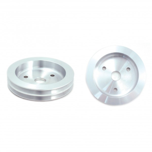 Pulley Crankshaft Double Groove Swp Polished Alloy Big Block Chevrolet 396-454