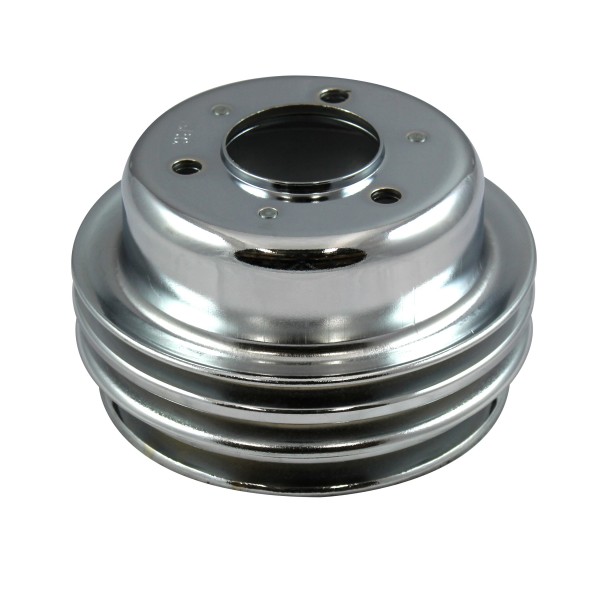 Pulley Crankshaft Triple Groove Chromed Steel Ford Windsor 289 1965-66