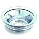 Pulley Crankshaft Triple Groove Lwp Chrome Steel Big Block Chevrolet 396-454