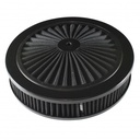 Extraflow All Black Air Cleaner Filter 9"x 2" Assy fit Holley 5-1/8" Base