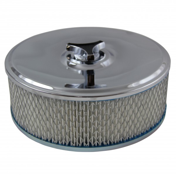 Chrome Air Cleaner 9" Wide x 3" Tall Suit Weber 32/36 DGV DGAV Carburettor