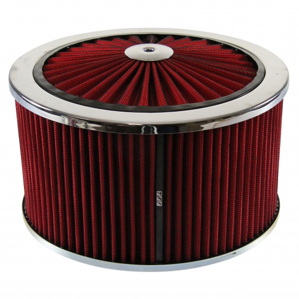 Extraflow Red Chrome Air Cleaner Filter 9"x 5" Assy fit Holley 5-1/8" Base