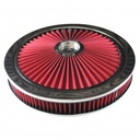 Extraflow Red Chrome Air Filter Cleaner 14" x 2" Holley Edelbrock Recessed Base