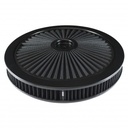 Extraflow All Black Air Filter Cleaner 14" x 2" Holley Edelbrock Recessed Base
