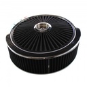 Extraflow Black Chrome Air Filter Cleaner 14" x 4" Holley Holden Quadrajet Base