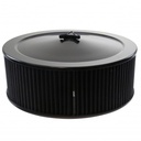 Black Air Filter Cleaner 14" x 5" Holley Holden Quadrajet Base Washable Element