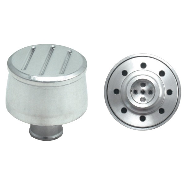 Valve Cover Breather Cap Push In 1"(25mm) Neck Alloy Polished Ball Milled