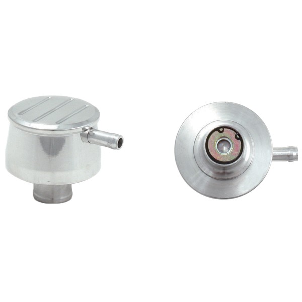 Valve Cover Breather Cap Push In 1"(25mm) Neck Alloy Polish Ball Milled Pcv+Tube