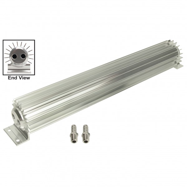 Aluminium Heat Sink Fluid Cooler 20-1/4" x 3" Dual Pass 1/4" Npt Inlet