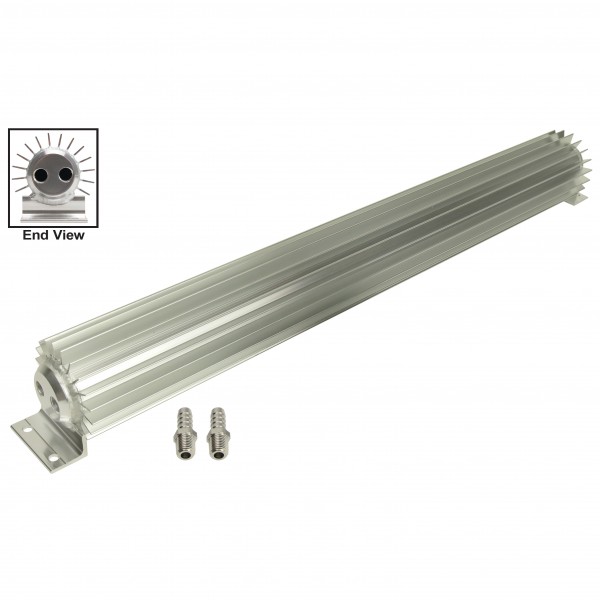 Aluminium Heat Sink Fluid Cooler 24-1/4" x 3" Dual Pass 1/4" Npt Inlet