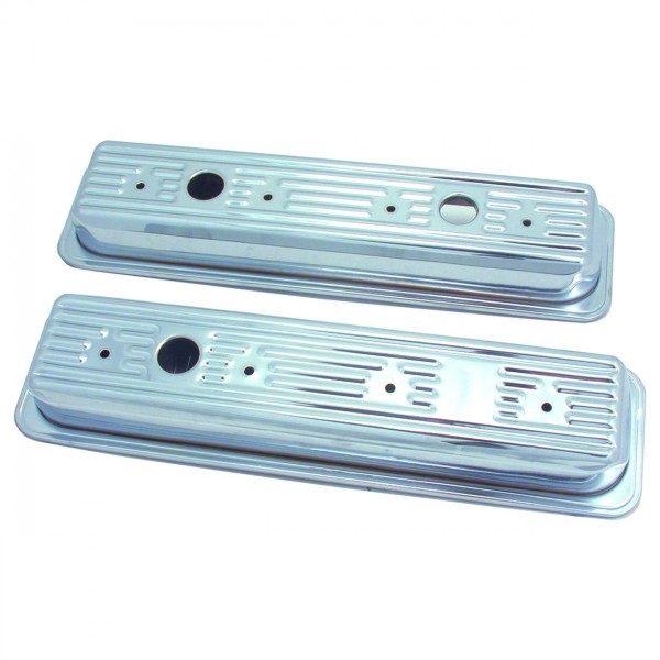 Valve Covers Chrome Chevrolet Centrebolt(Vortec) SB V8 5.0-5.7L 1987-99 Low-pr