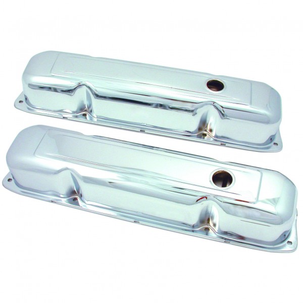 Valve Covers Chrome Chrysler BB V8 361-383-400-413-426-440 OEM Height Baffled-pr