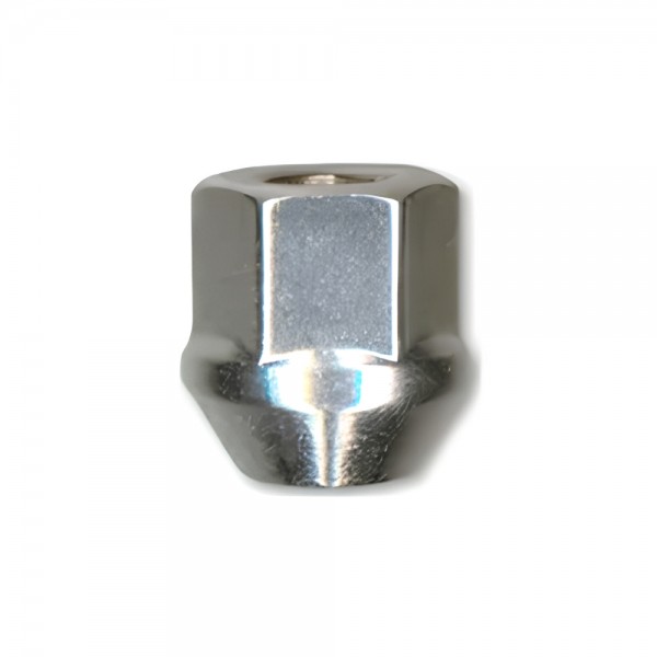 Single Tapered Zinc Acorn Bulge Wheel Nut (Open Ended) - 12mm x 1.25, 19mm Hex