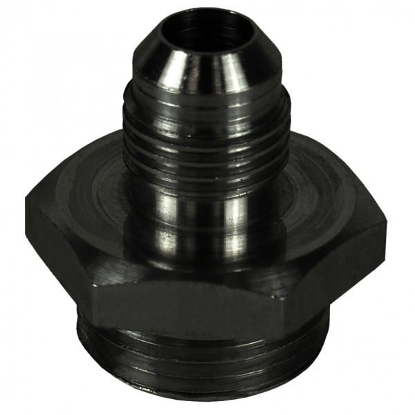 Aluminum Cooler/Adapter Fitting -6AN x 5/8"-18 O-ring Derale
