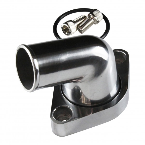 Water Neck Chevrolet Small Big Block 15 Degree Polished Alloy Swivel 360 Degree