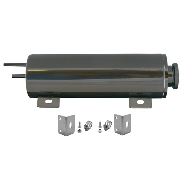 Radiator Overflow Tank 3" (75mm) x 10" (250mm) Black Stainless Steel 965ml