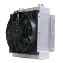 Fluid Cooler 18 Row Hi-Flow Racing Remote with Low Profile Fan 7/8-14 UNF O-ring