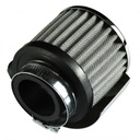 Valve Cover Breather Clamp On 1-3/8"(35mm) Id Chrome Top+Shield White Element