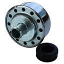 Valve Cover Breather Cap Push In 3/4"(19mm) Neck Chromed Steel + Grommet