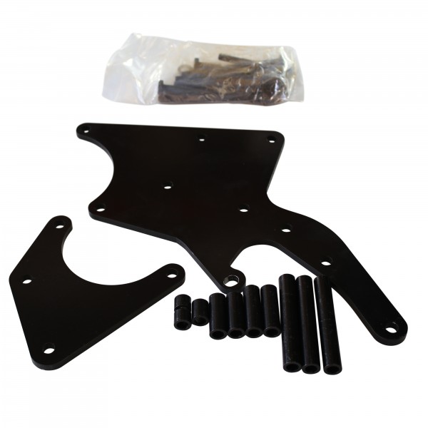 LS Chevrolet Alternator+A-Can Style Power Steering Relocation Bracket Kit Black