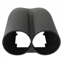 Scoop Shotgun Dual Smooth Black Alloy Hood Scoop 19.5" Long