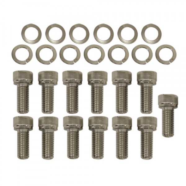 Chevrolet GM TH 350/400 Transmission Pan Bolt Kit Chrome Socket Head 13pce
