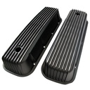 Valve Covers Black Chevrolet V8 Big Block 396-502 Alloy Finned Tall Baffled-pr