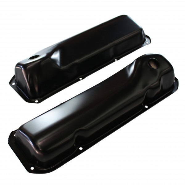 Valve Covers Ford Cleveland V8 302-351-400M Black Steel with holes-pr
